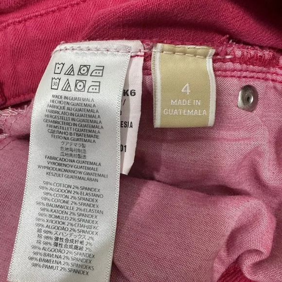 Michael Kors Fuchsia Skinny Denim Jeans Stretch Size 4 - Picture 8 of 8